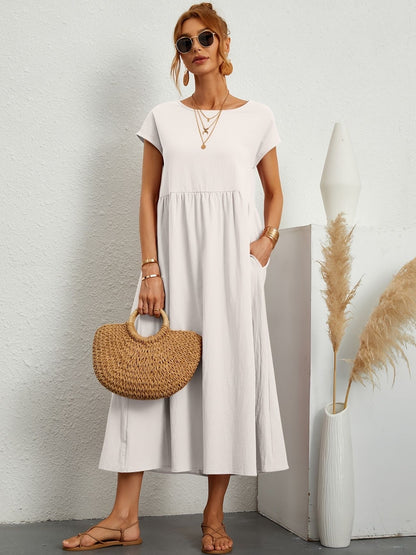 CLAIRE - CASUAL FALL DRESS WITH O-NECK