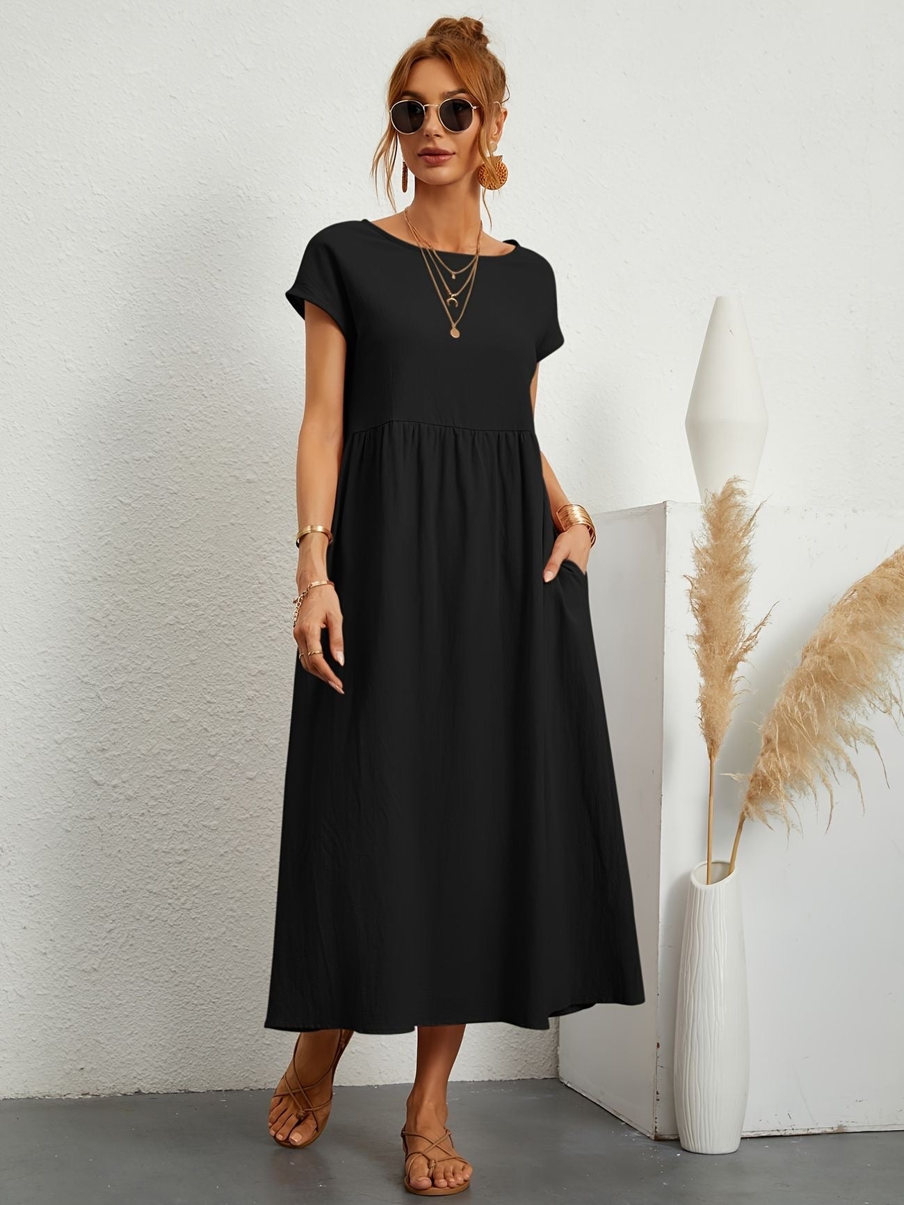 CLAIRE - CASUAL FALL DRESS WITH O-NECK